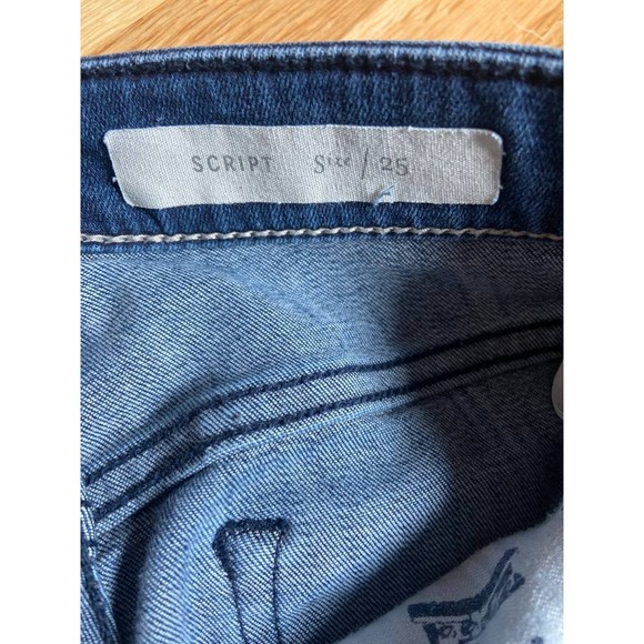 Anthropologie Script Pilcro & the Letterpress Skinny Jeans 25 - Picture 4 of 6